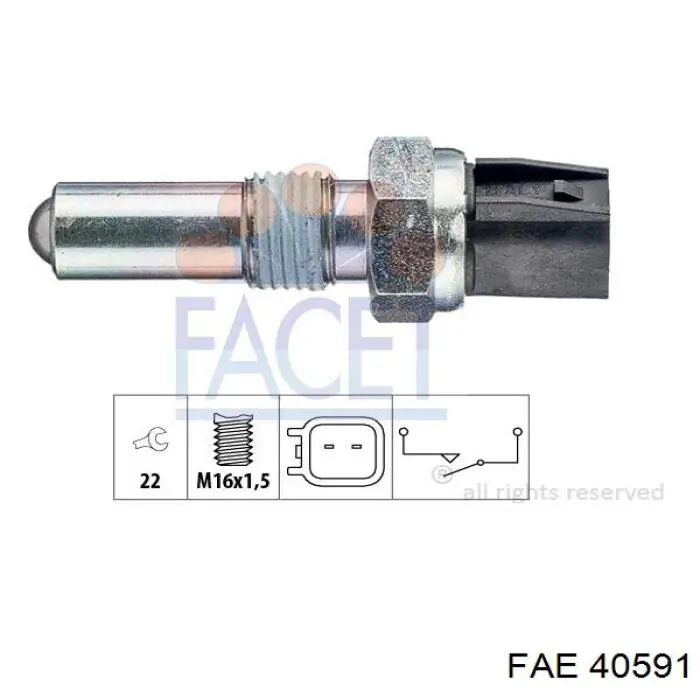Датчик ліхтарів заднього ходу FAE 40591 ціна, від 8.07 USD