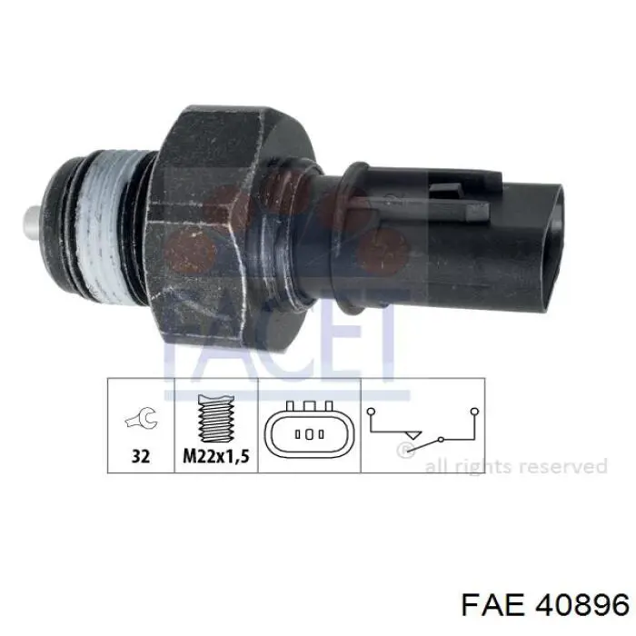 Датчик ліхтарів заднього ходу FAE 40896 ціна, від 14.88 USD