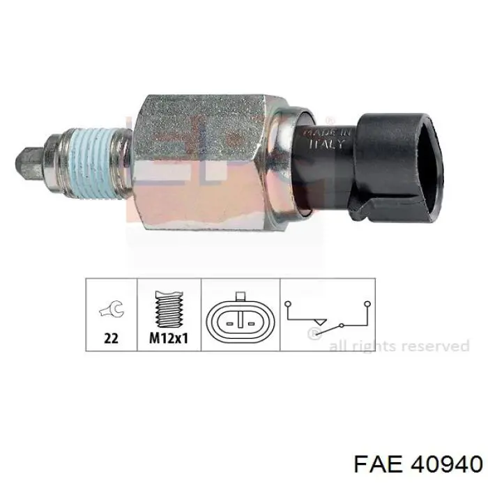 Датчик ліхтарів заднього ходу FAE 40940 ціна, від 7.45 USD