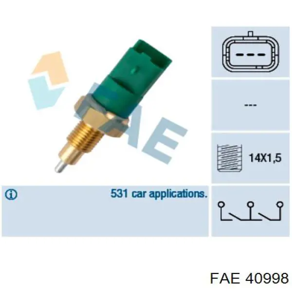 Датчик заднього ходу 40998 FAE