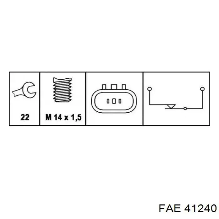 Купити 41240 FAE Вмикач ліхтарів заднього ходу