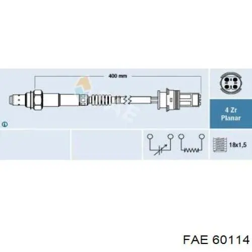 Датчик детонації 60114 FAE