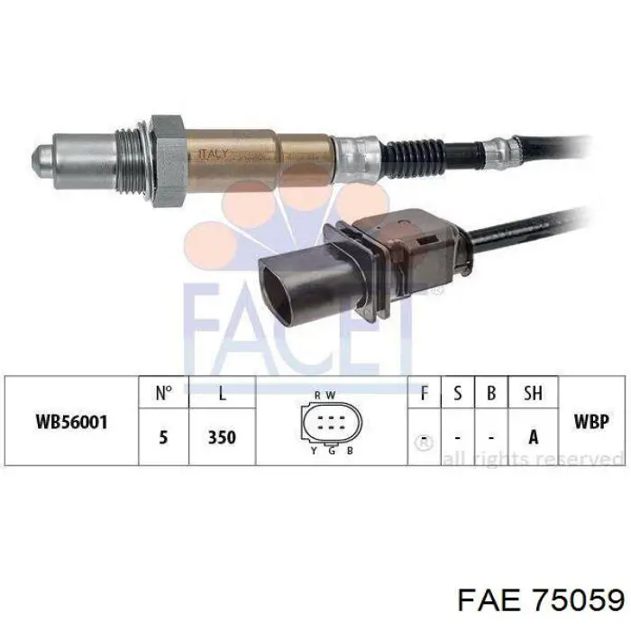 Купити 75059 FAE Лямбдазонд, датчик кисню до каталізатора