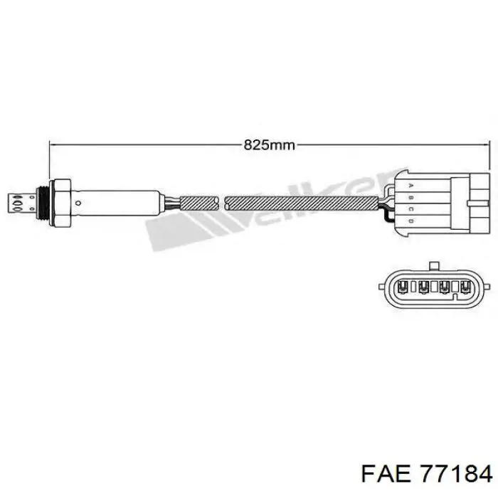 Лямбда зонд, датчик кисню до каталізатора FAE 77184