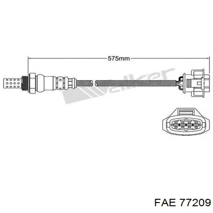 Лямбда зонд, датчик кисню до каталізатора FAE 77209