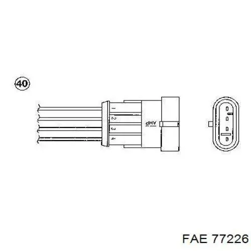 Лямбдазонд, датчик кисню до каталізатора 77226 FAE