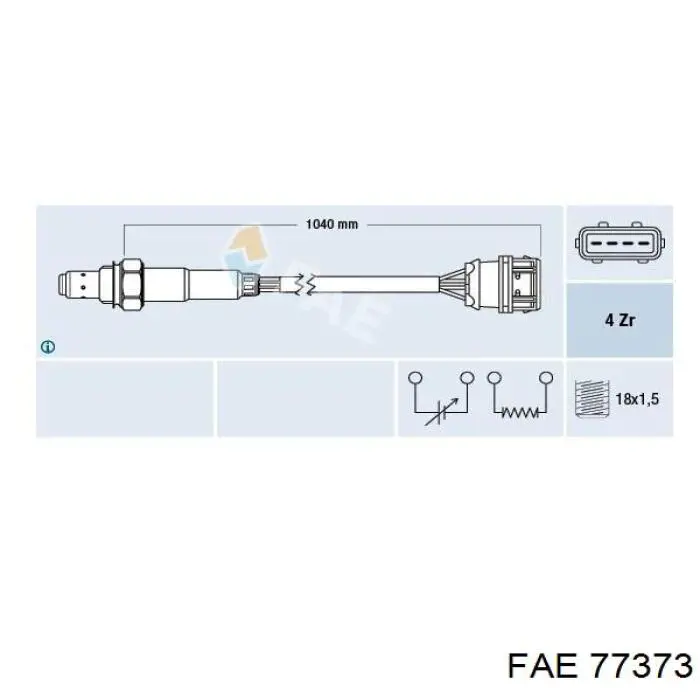 Купити 77373 FAE Лямбдазонд, датчик кисню до каталізатора