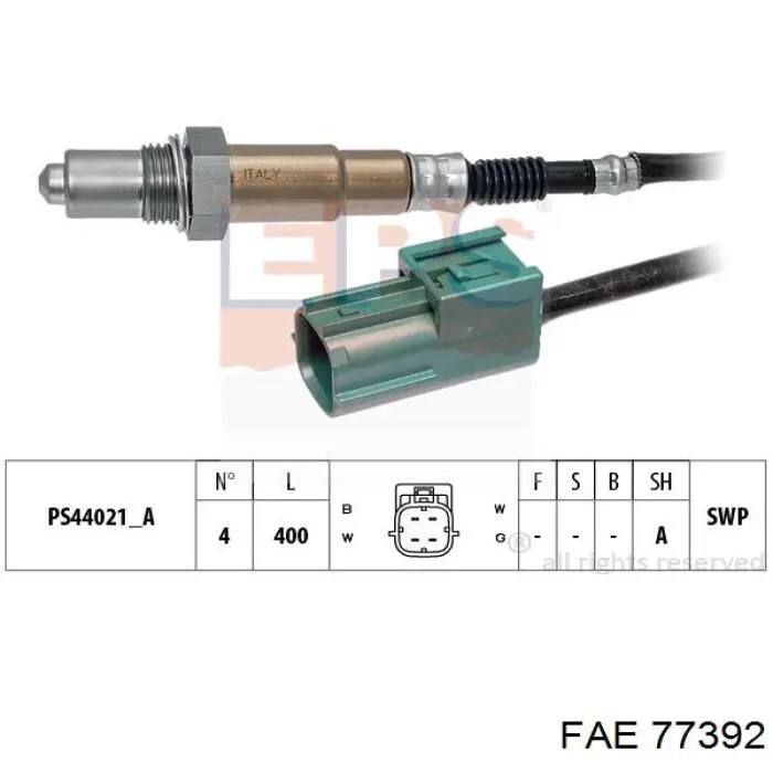 Лямбдазонд, датчик кисню до каталізатора 77392 FAE
