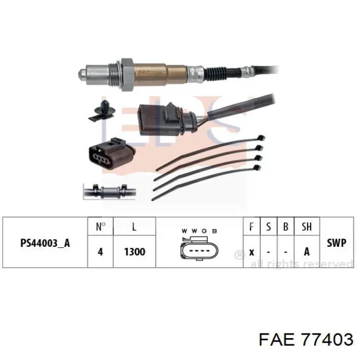 Лямбдазонд, датчик кисню до каталізатора 77403 FAE