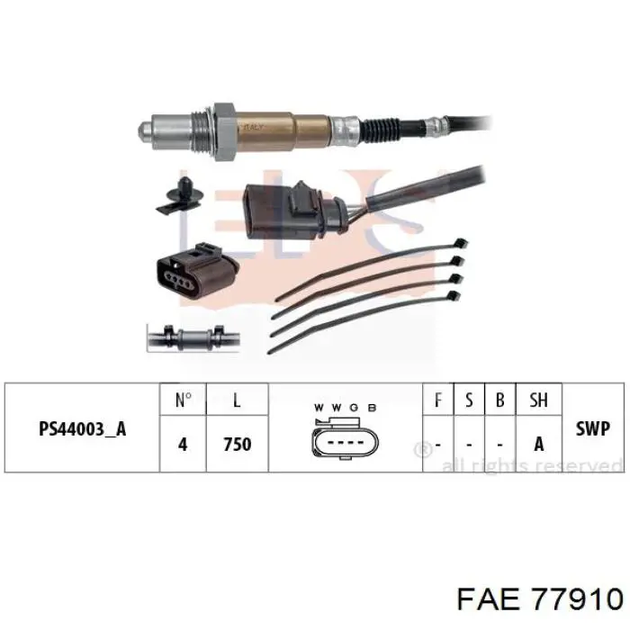 Лямбда-зонд, датчик кисню після каталізатора 77910 FAE