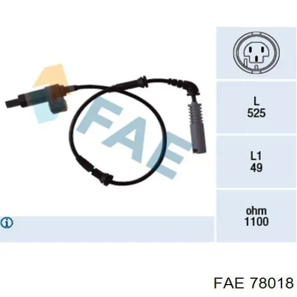 Датчик АБС (ABS) передній 78018 FAE