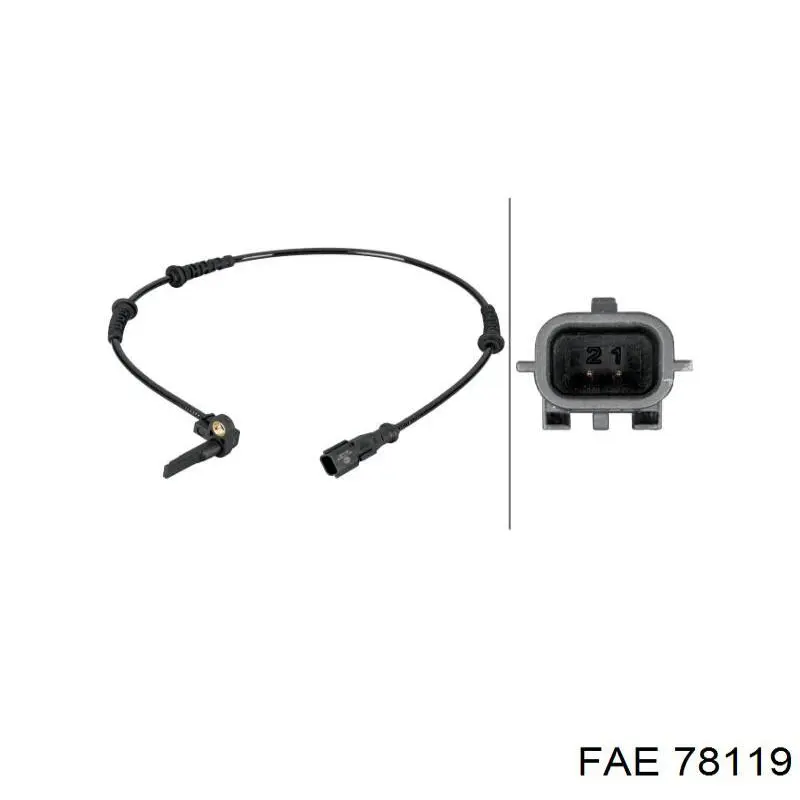 Передній датчик ABS FAE 78119