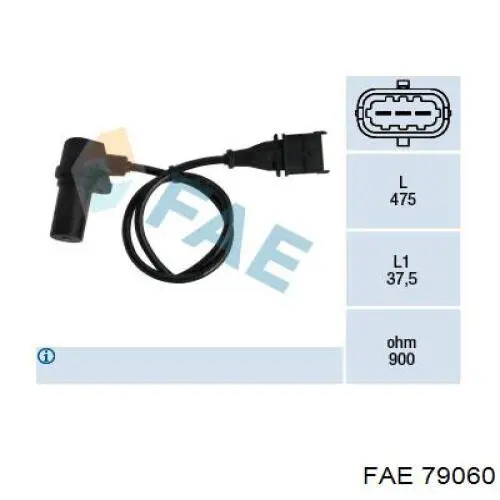 Купити 79060 FAE Датчик положення (оборотів) коленвалу