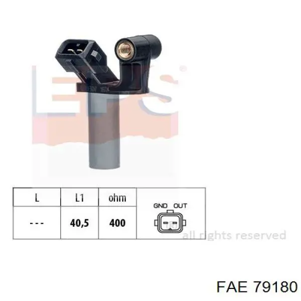 Датчик положення (оборотів) коленвалу 79180 FAE