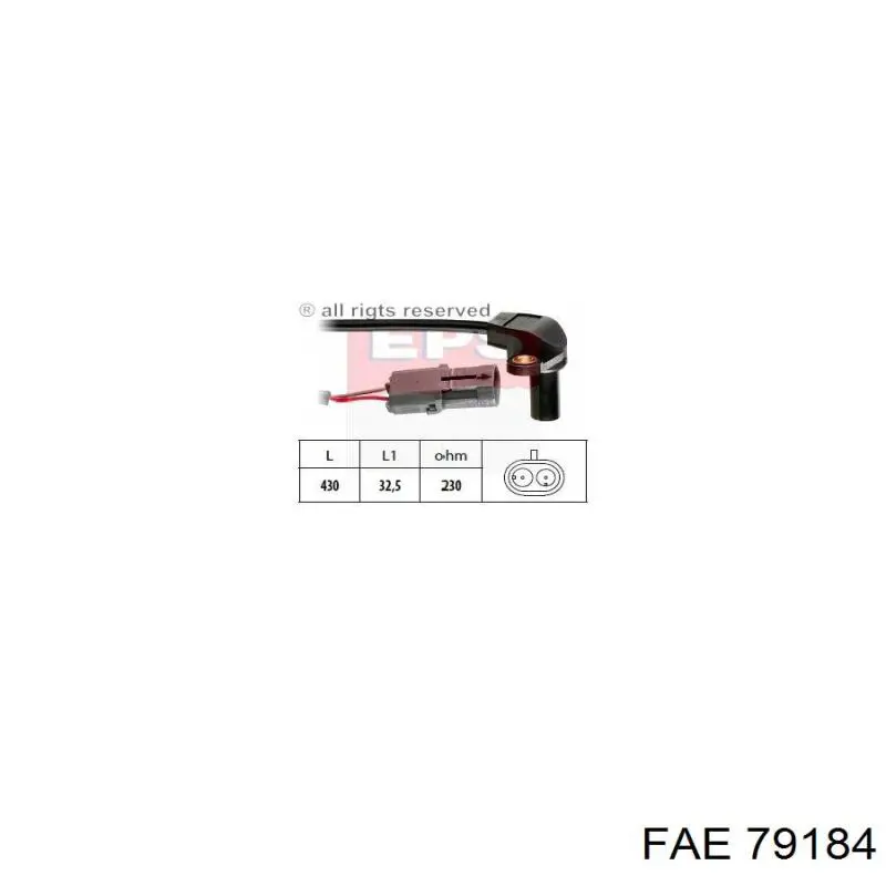 Датчик обертів колінвалу FAE 79184 ціна, від 19.04 USD