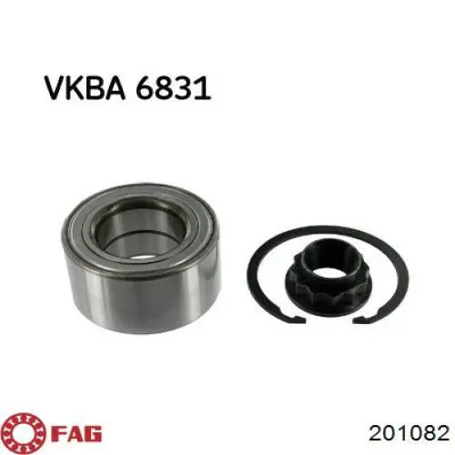 Комплект підшипник маточини передньої FAG 201082 ціна, від 225.39 USD