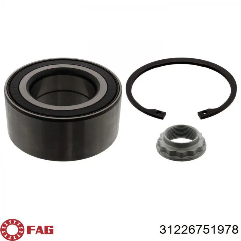 Комплект підшипник маточини передньої BMW 33410150572 ціна, від 39.07 USD