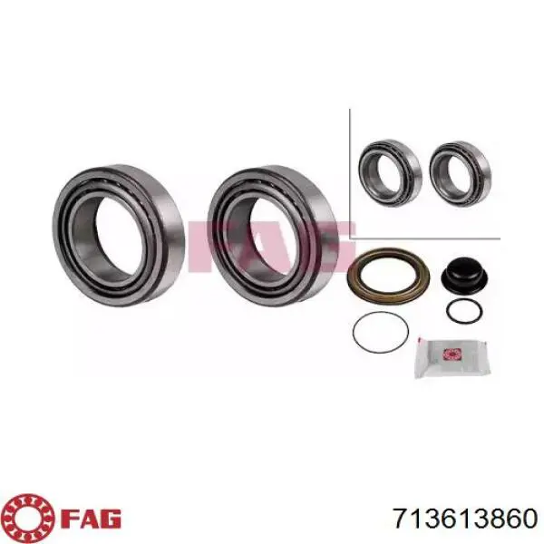 Комплект підшипник маточини передньої FAG 713613860 ціна, від 25.87 USD