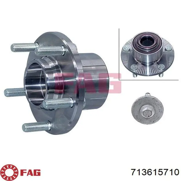 Комплект підшипник маточини передньої Ford XM341177BA ціна, від 33.22 USD