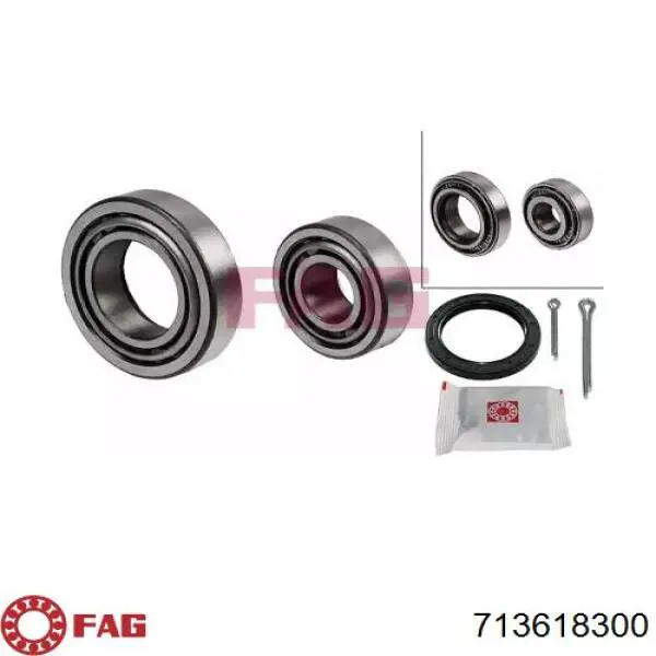 Комплект підшипник маточини передньої FAG 713618300 ціна, від 23.65 USD