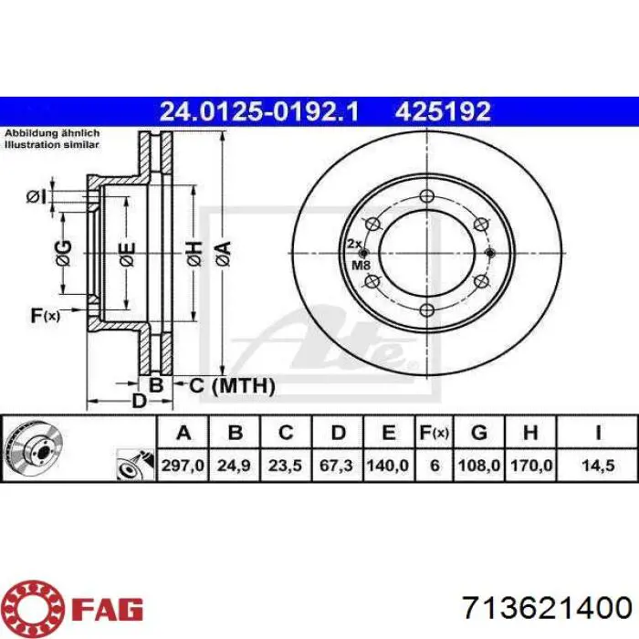 Комплект підшипник маточини передньої Toyota 90366T0007 ціна, від 35.85 USD