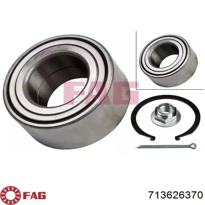 Комплект підшипник маточини передньої FAG 713626370 ціна, від 33.11 USD