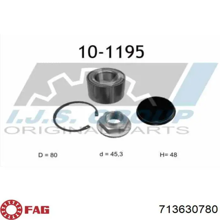 Купити 713630780 FAG Підшипник задньої ступиці