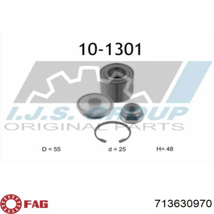Підшипник маточини задньої FAG 713630970 ціна, від 33.52 USD