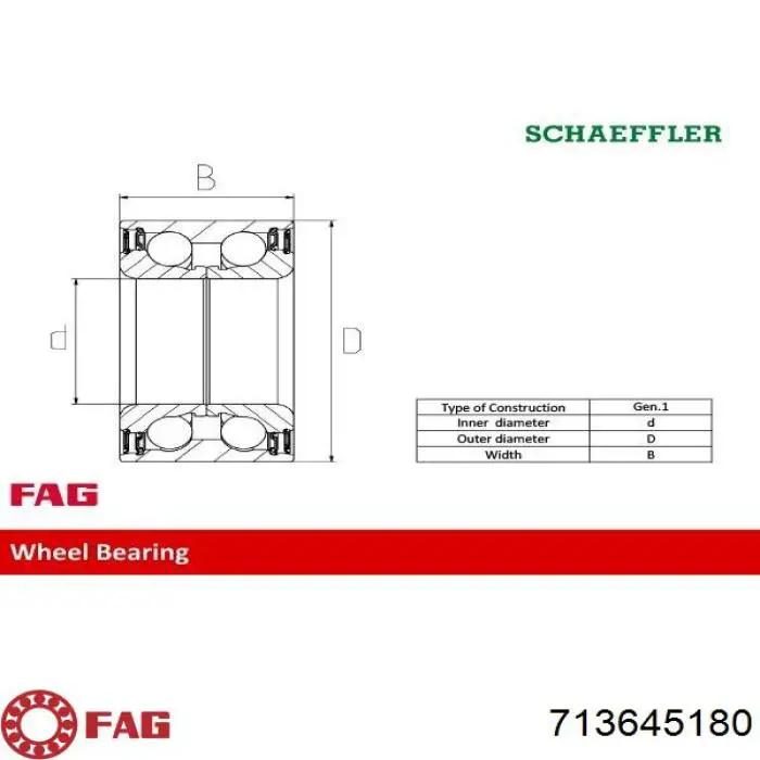 Підшипник маточини передньої VKBA6732 SKF