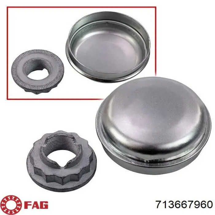 Комплект підшипник маточини передньої FAG 713667960 ціна, від 34.47 USD