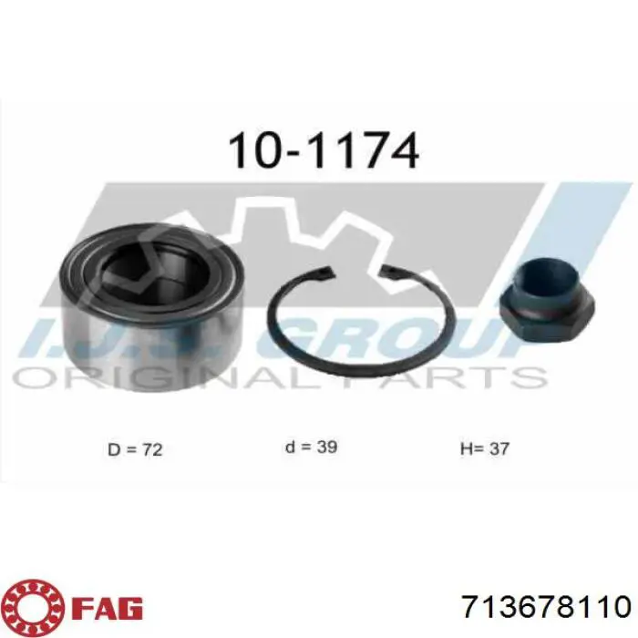 Купити 98AX1K018BB Ford Підшипник ступиці передньої