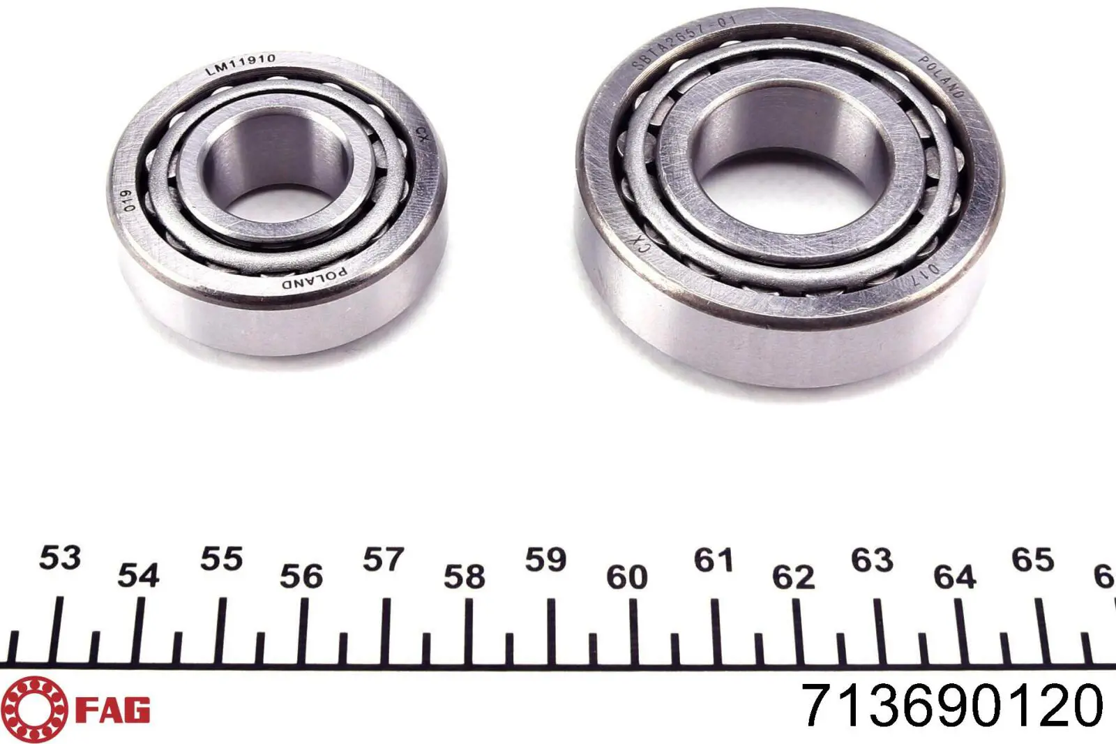 Комплект підшипник маточини передньої FAG 713690120 ціна, від 8.17 USD