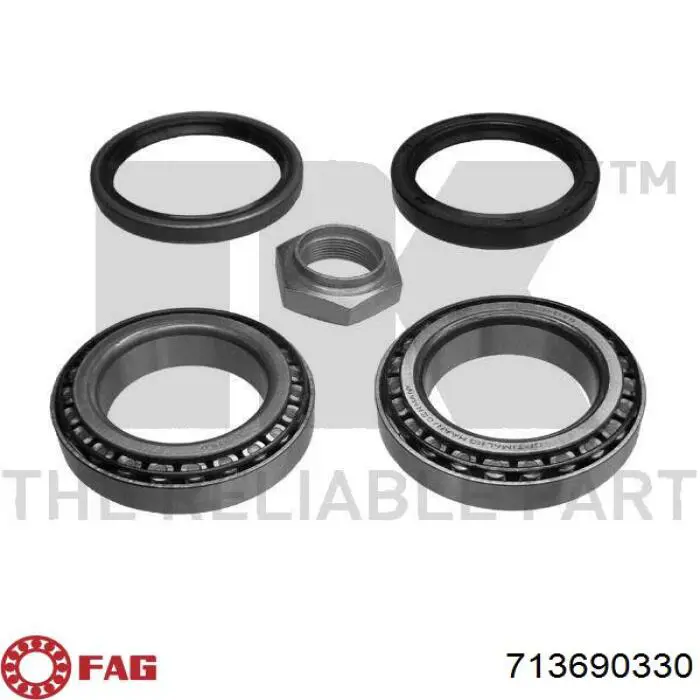 Комплект підшипник маточини передньої FAG 713690330 ціна, від 18.88 USD