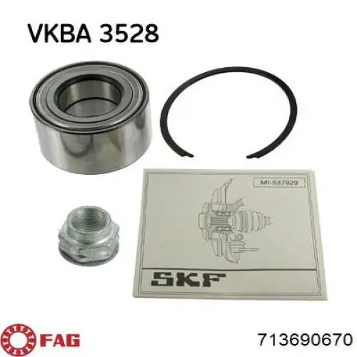 Комплект підшипник маточини передньої Starline LO03528 ціна, від 16.68 USD