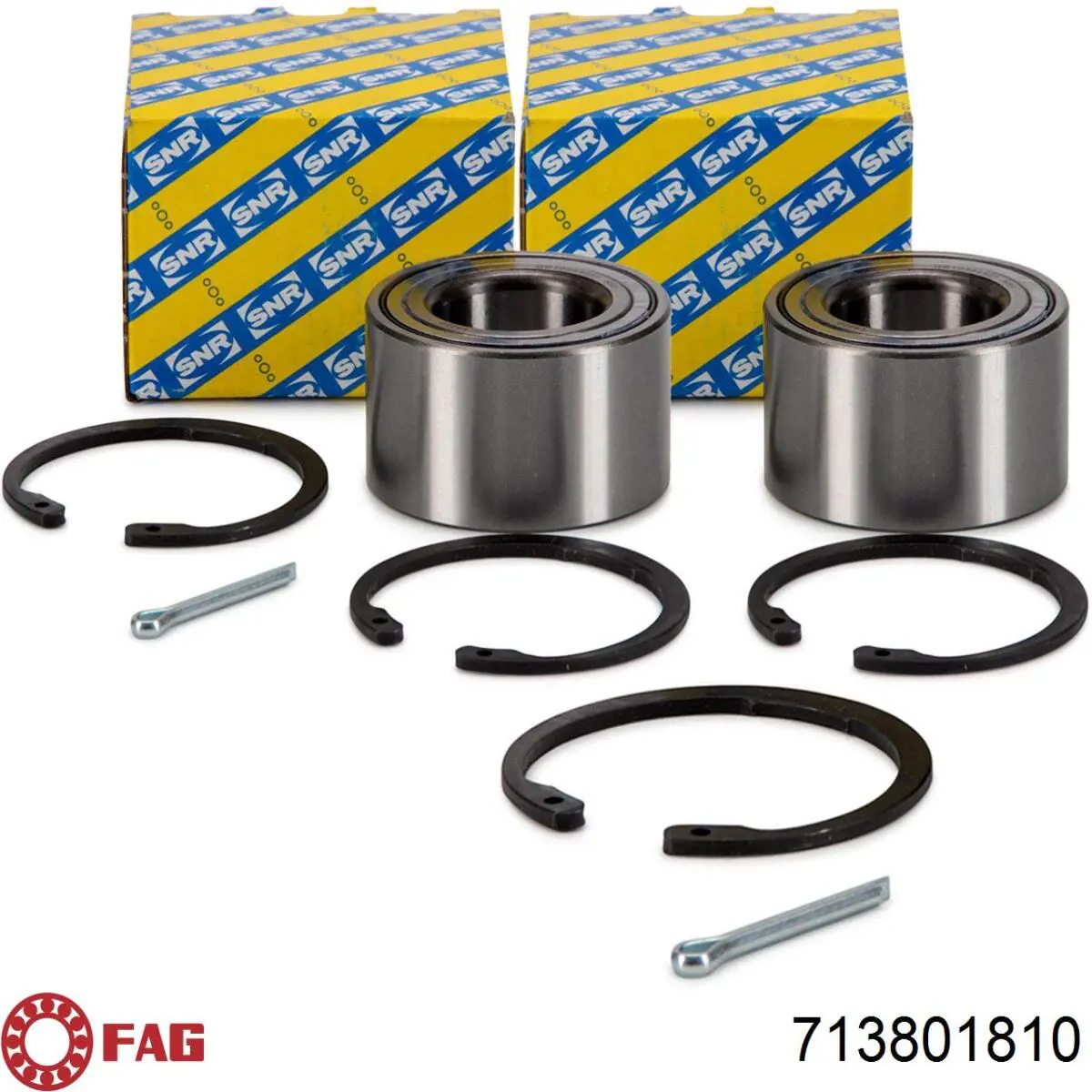 Комплект підшипник маточини передньої FAG 713801810 ціна, від 12.94 USD