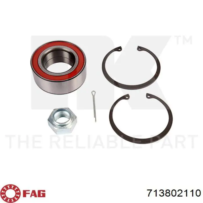 Комплект підшипник маточини передньої FAG 713802110 ціна, від 10.49 USD