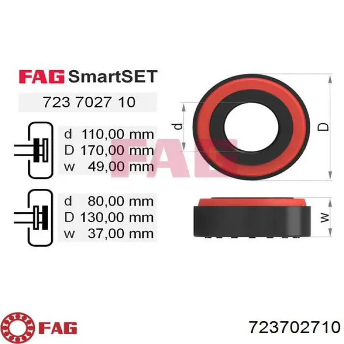  FAG 723702710 ціна, від 143.80 USD
