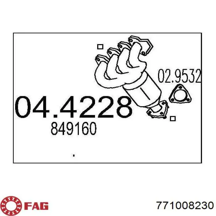 ШРУС зовнішній передній 771008230 FAG