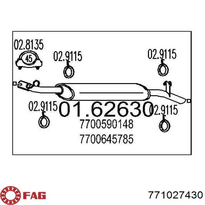 Граната колісна Opel 0374175 ціна, від 26.52 USD