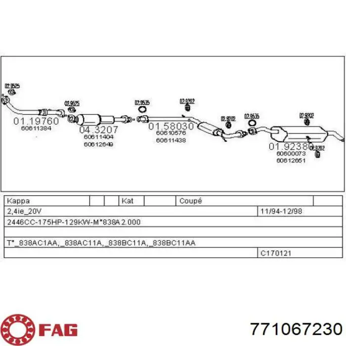 ШРУС зовнішній передній BB5238 Posterparts