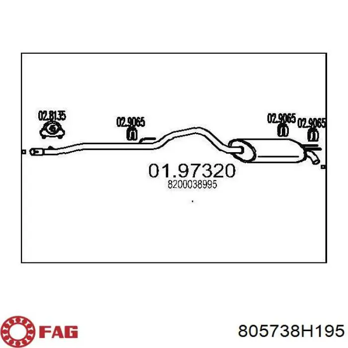 Купити 805738H195 FAG Підшипник ступиці передньої