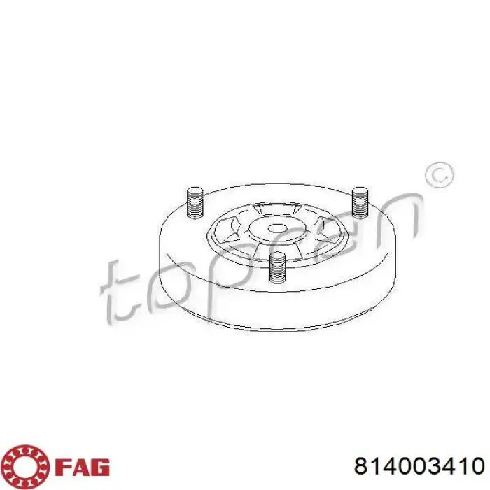 Опора амортизатора заднього 814003410 FAG