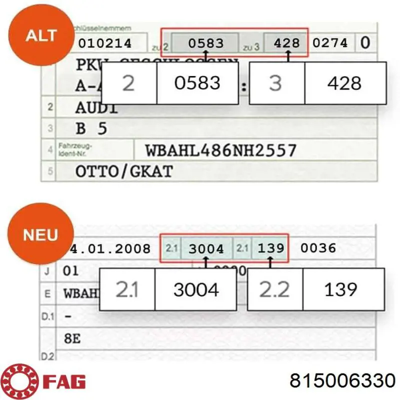 Опора стійки амортизатора переднього FAG 815006330 ціна, від 17.07 USD