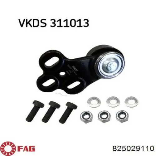 Кульова опора, нижня, ліва FAG 825029110 ціна, від 14.20 USD