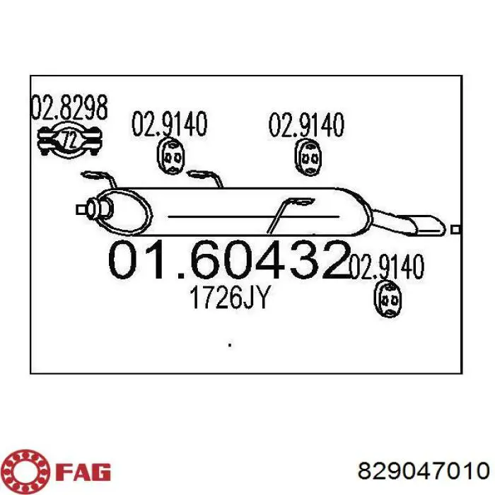 Сайлентблок задньої балки 829047010 FAG
