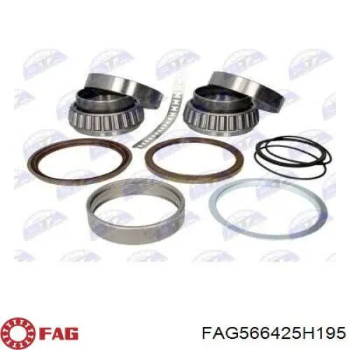 Підшипник маточини задньої FAG FAG566425H195 ціна, від 157.36 USD