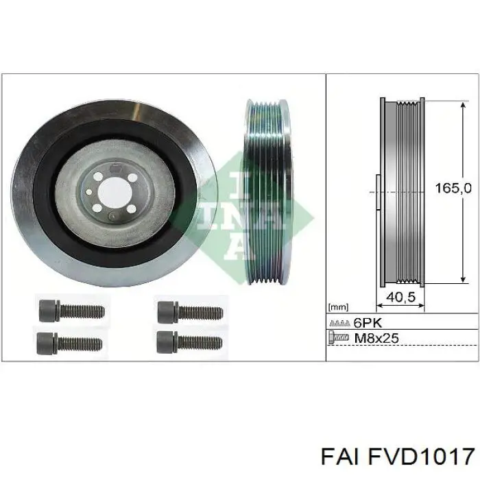 Купити FVD1017 FAI Шків колінчастого вала