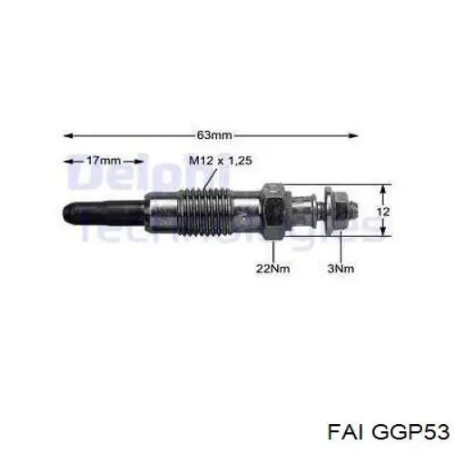 Свічка накалу GGP53 FAI