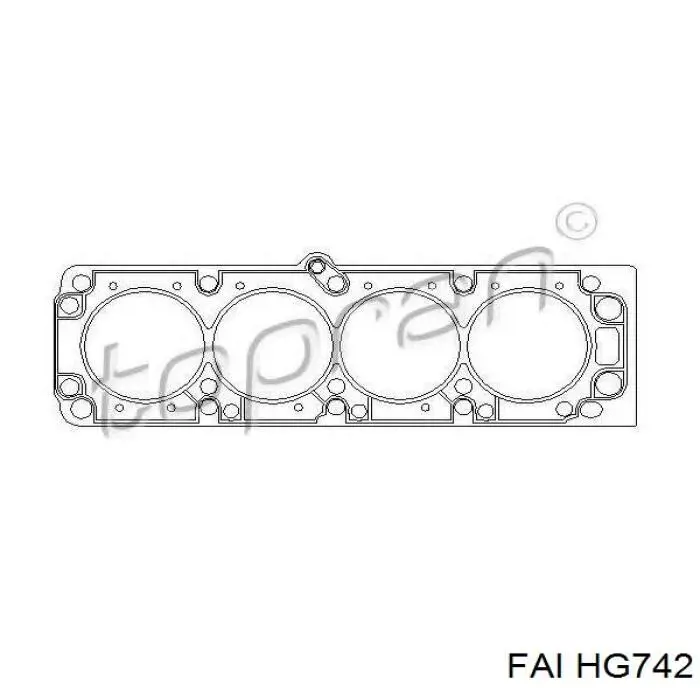HG742 FAI прокладка головки блока циліндрів (гбц)
