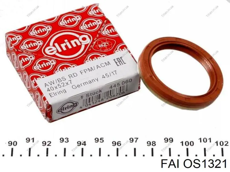 Сальник коленвалу OS1321 FAI